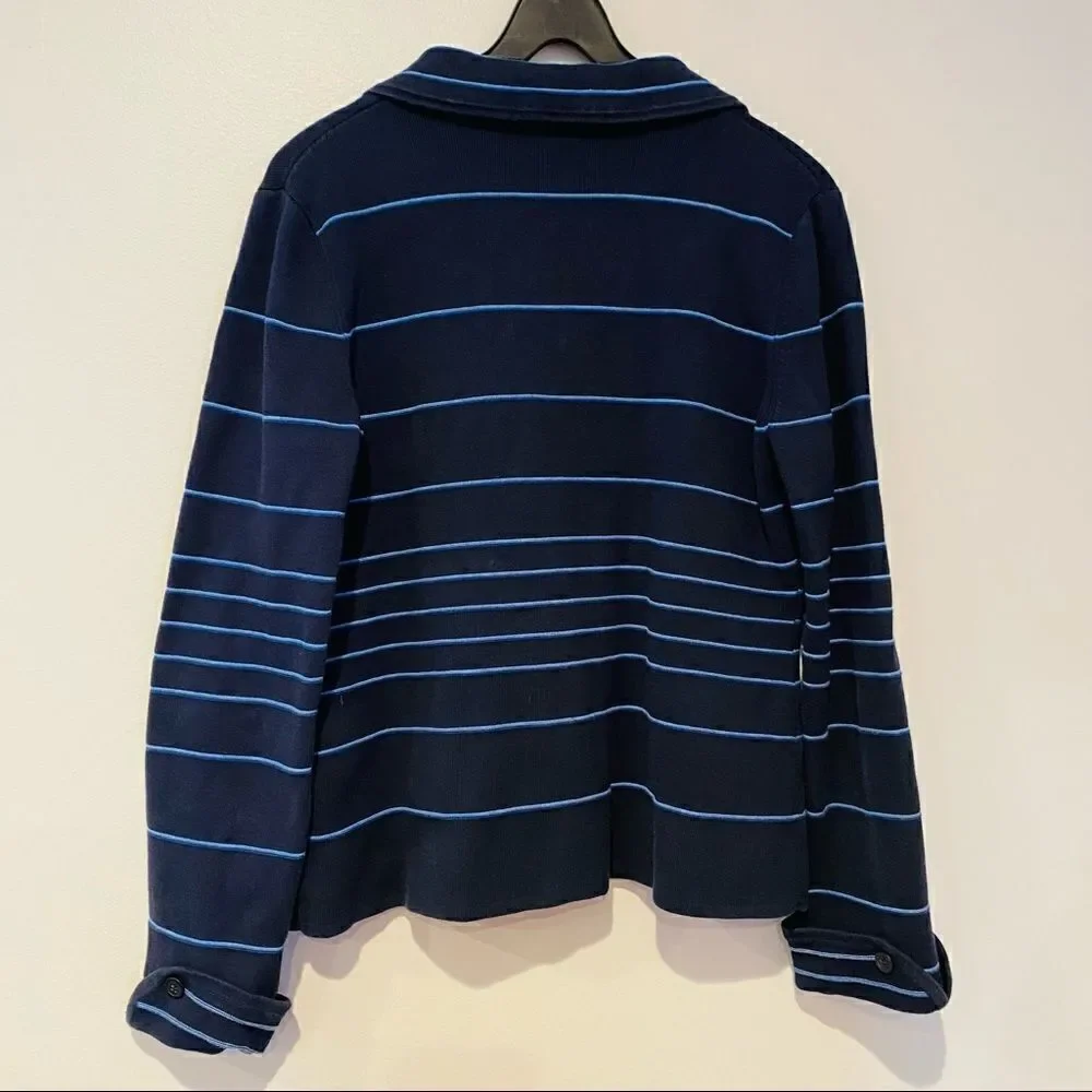 Pendleton Stripe Cotton Blend 3 Buttoned Blazer Size Medium